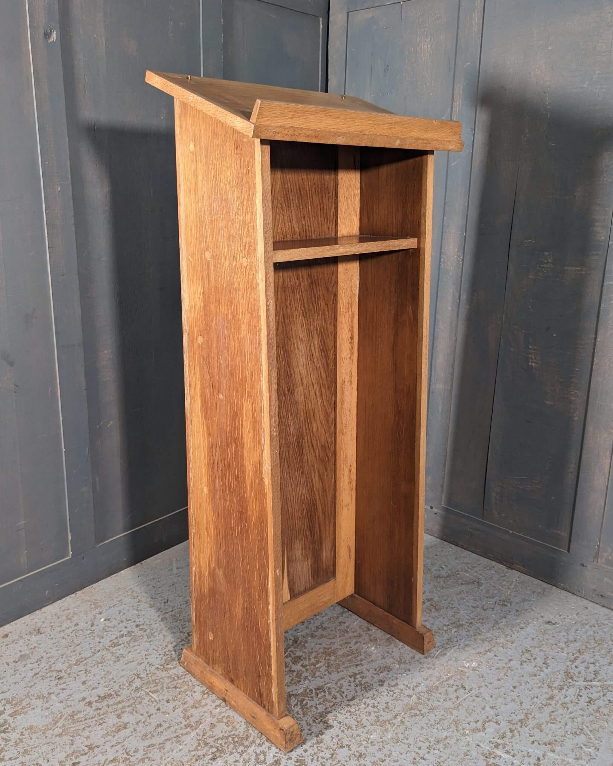 Mid Century Oak Two Tone Church Lectern Reading Desk Ambo with Cross ...