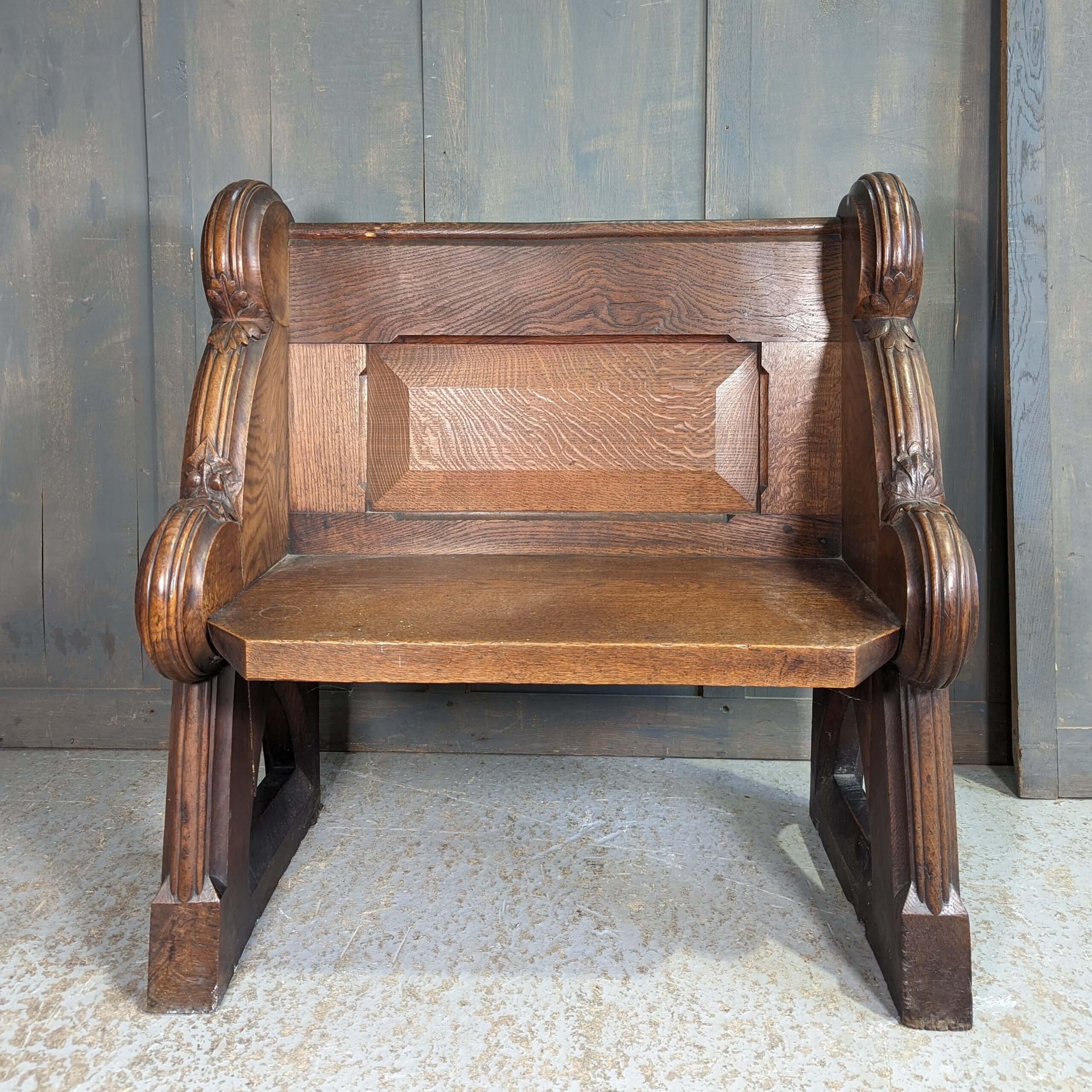 Very Fine Expertly Carved Antique Oak Clergy Chair from St David's ...