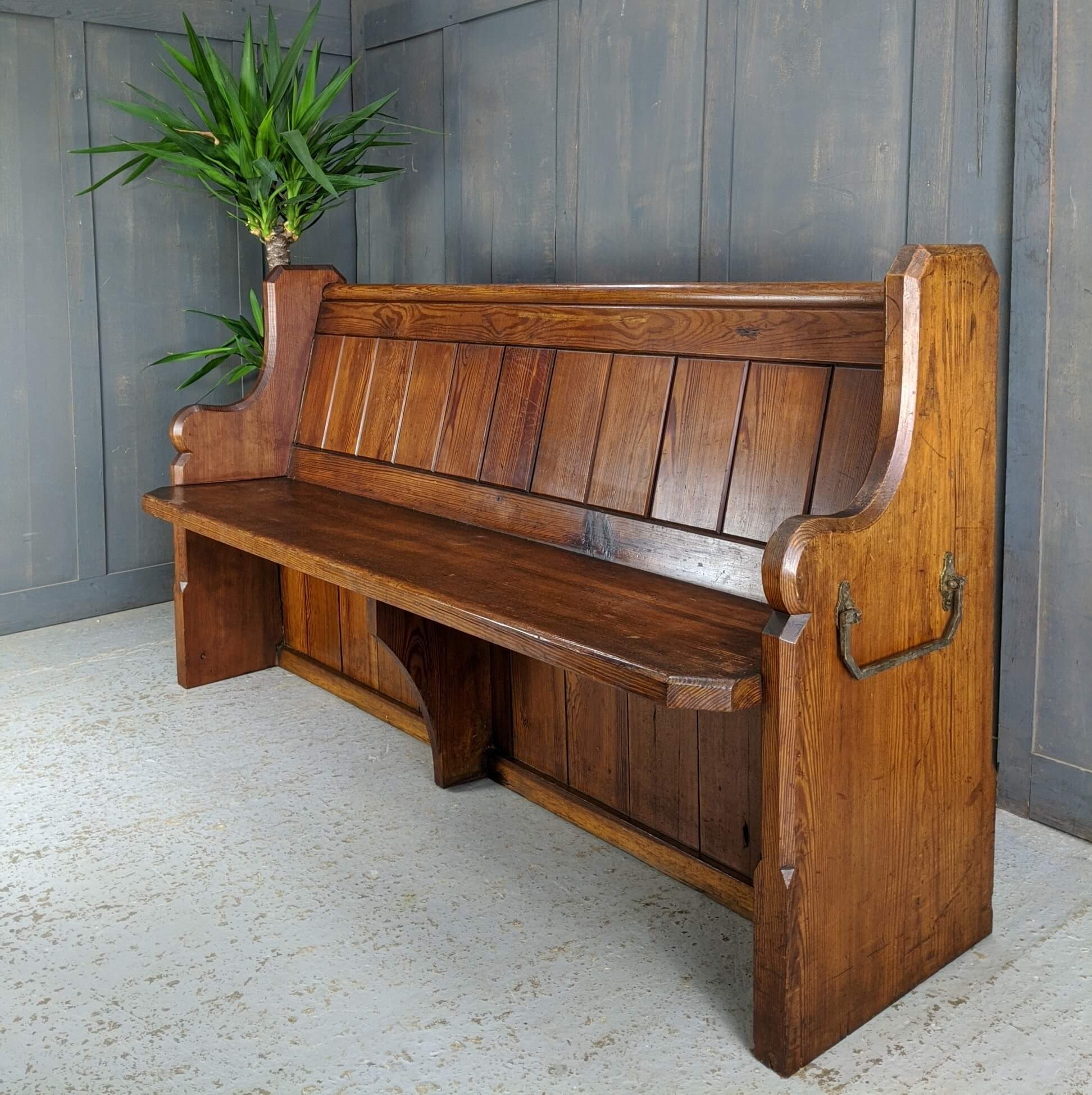 Victorian Pitch Pine Pews from St George's, Worthing with Leg & T&G ...