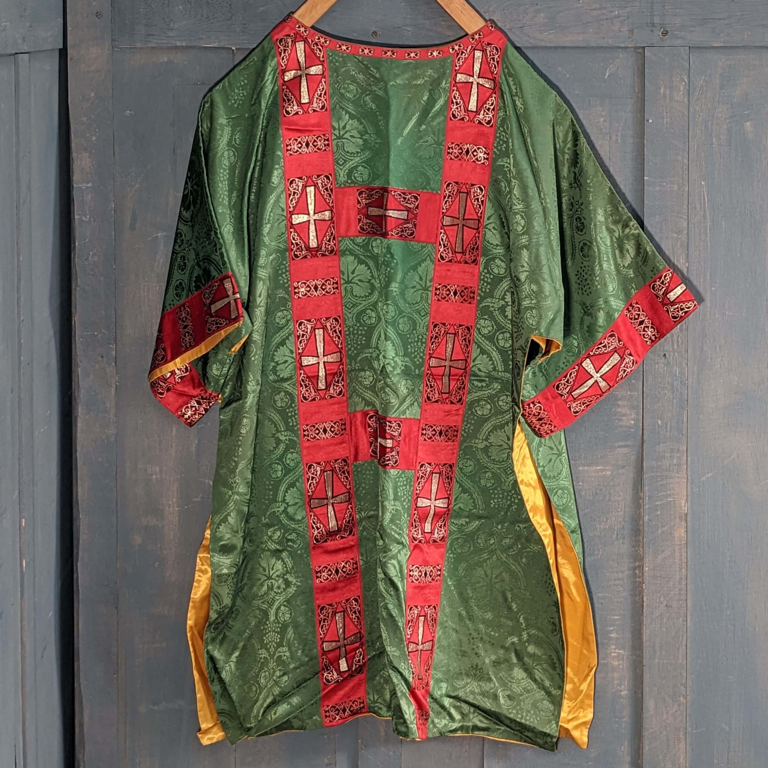 Vintage Green Red & Gold Damask Vanpoulles Dalmatic (SOLD) - Antique ...