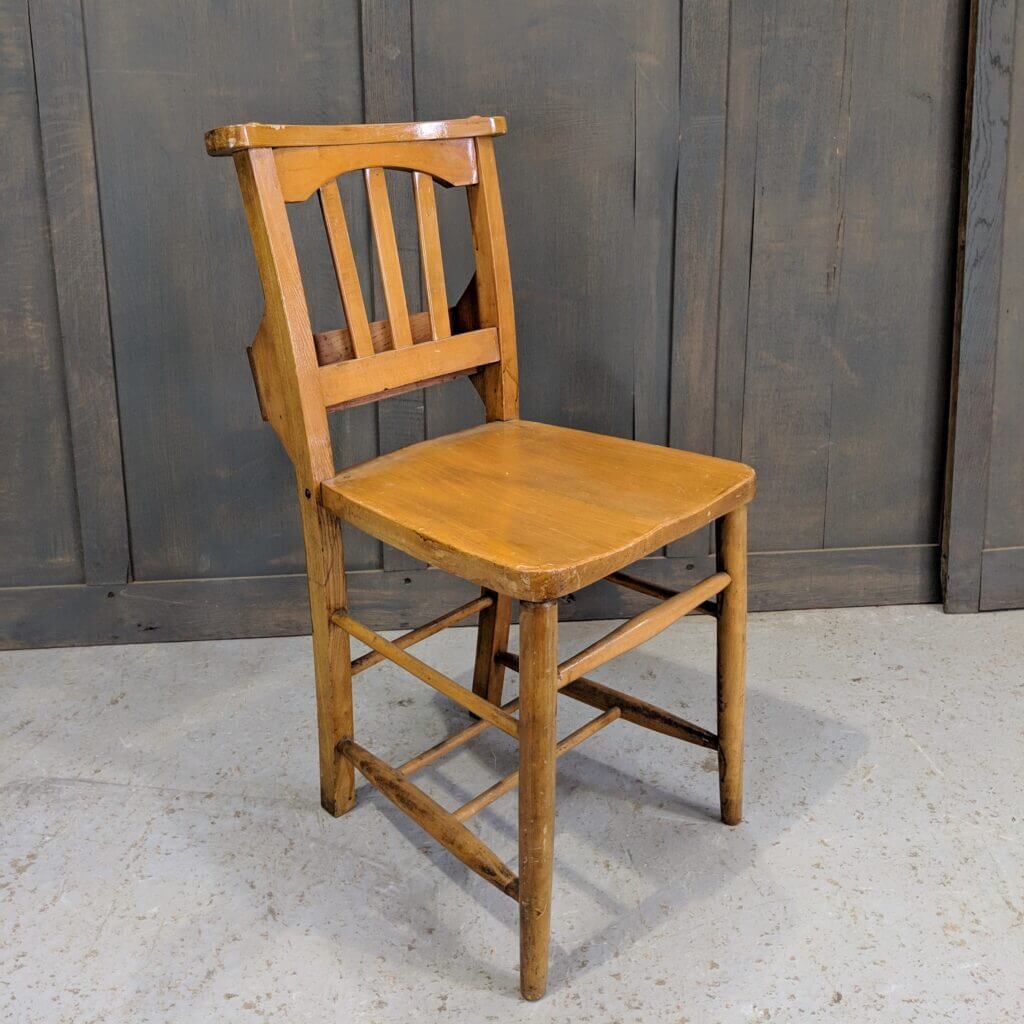 Peacehaven Vintage Slatback Church Chairs With a 'Varnish Finish' (SOLD