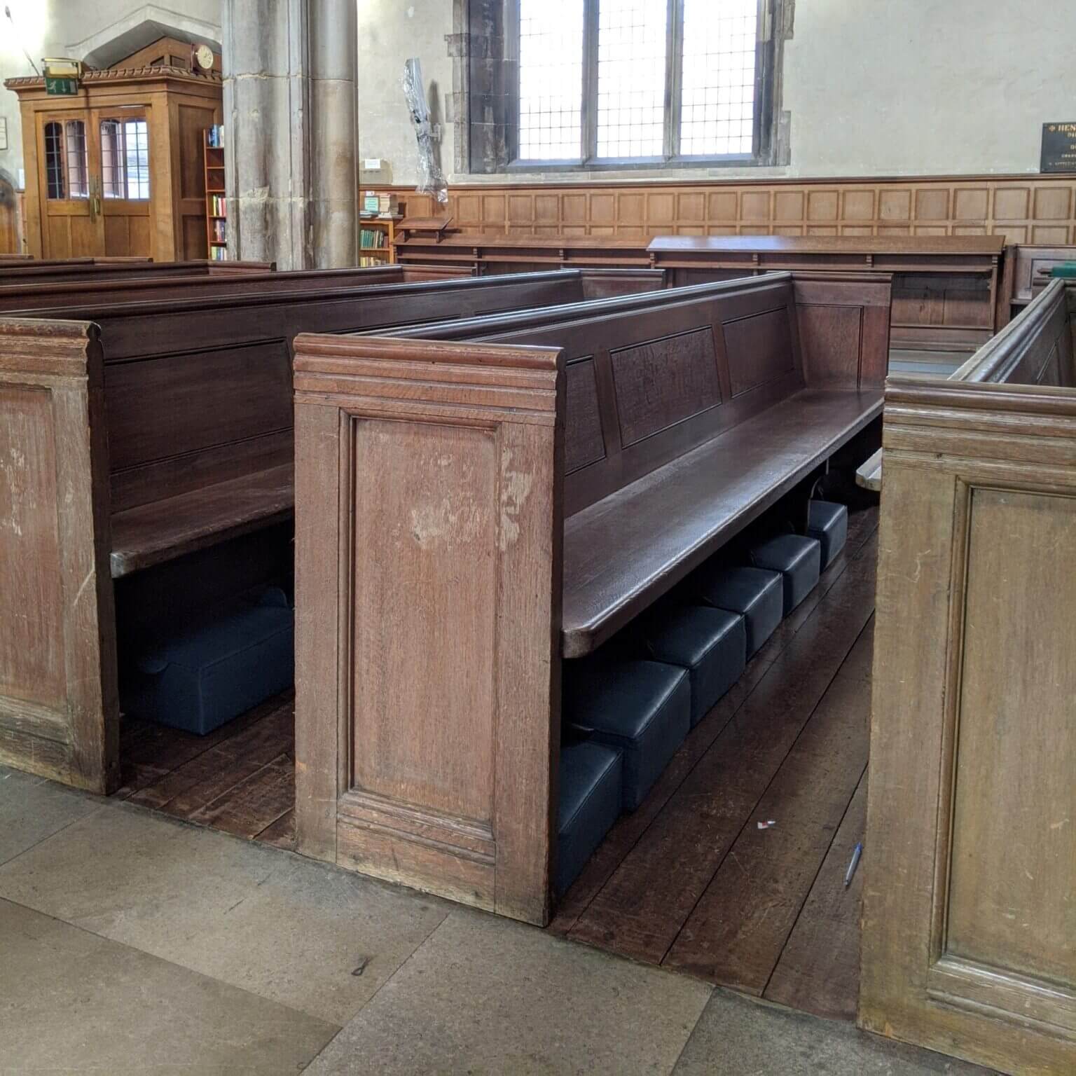 Very Long Antique Oak Church Pews Benches for Hire - Antique Church ...