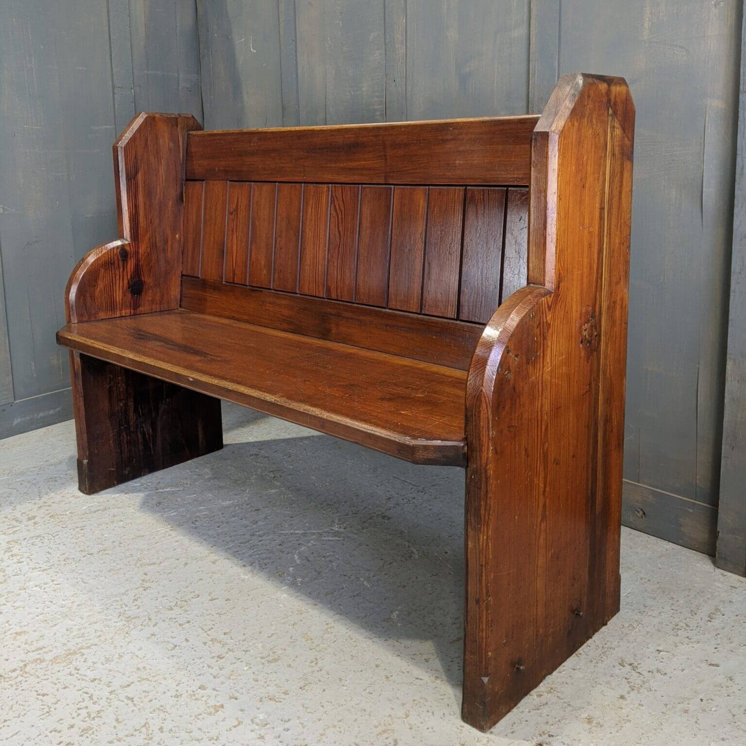Shrewsbury Victorian Antique Pitch Pine Church Chapel Pew (SOLD
