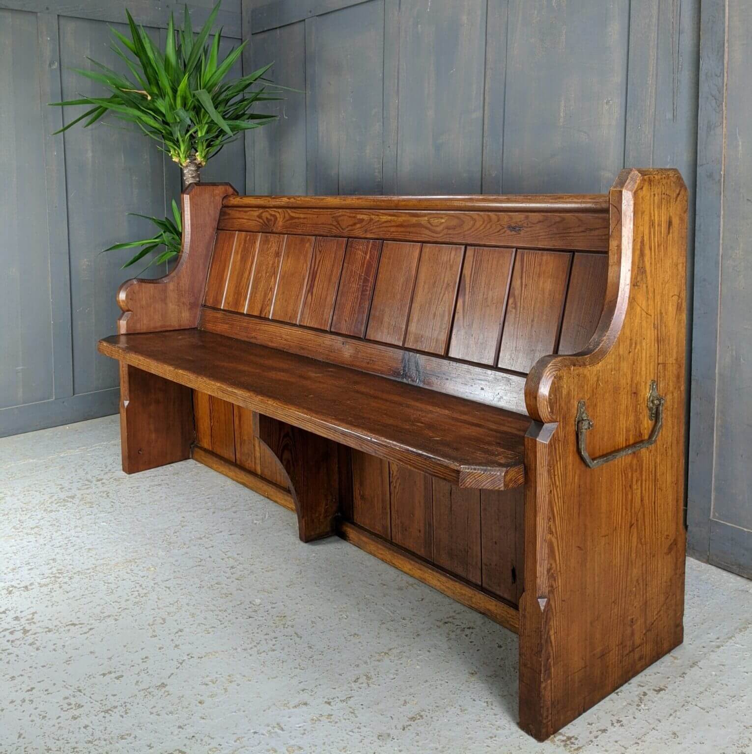 Victorian Pitch Pine Pews from St Worthing with Leg & T&G