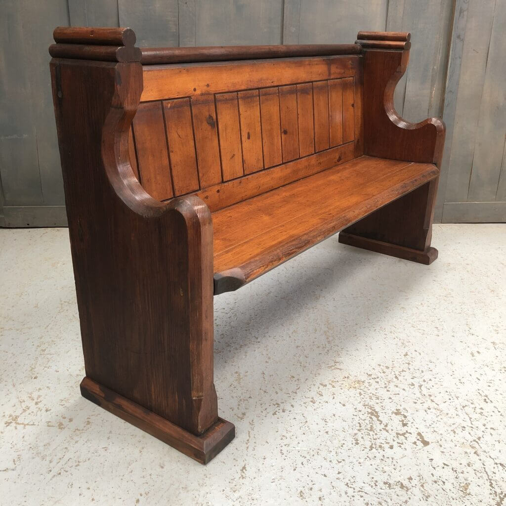 Guildford Pitch Pine Choir Pew (SOLD) Antique Church Furnishings