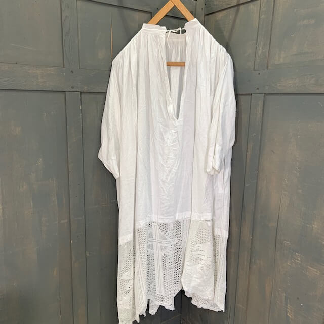 Very Large White Linen Alb with Lace Detail (SOLD) - Antique Church ...