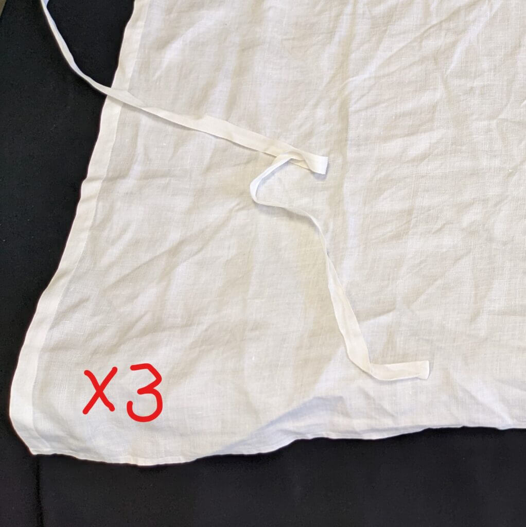 Three Second Hand White Amices (SOLD) Antique Church Furnishings