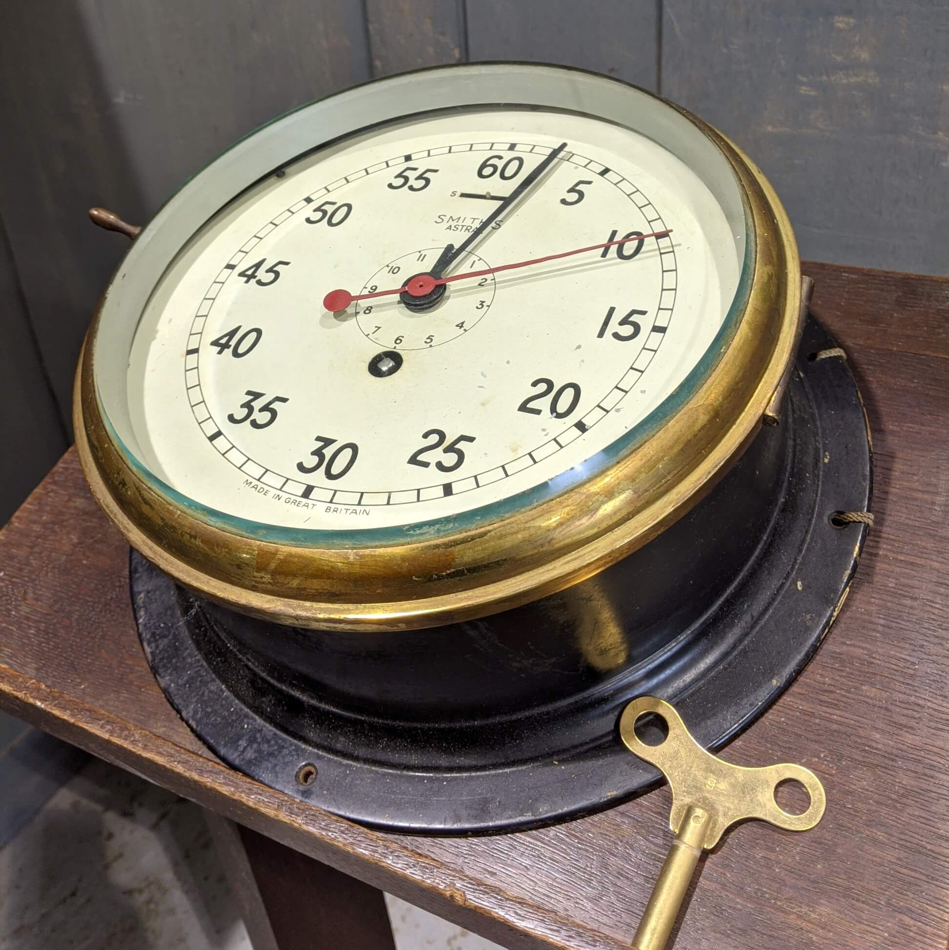 Military Issue Vintage Smiths Astral Marine 8 Ships Bulkhead Royal Navy  Clock (SOLD) - Antique Church Furnishings