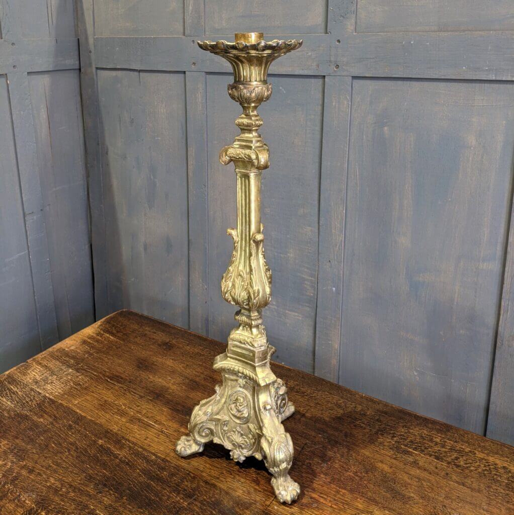 large-heavy-antique-excellent-quality-bronze-church-paschal-candlestick