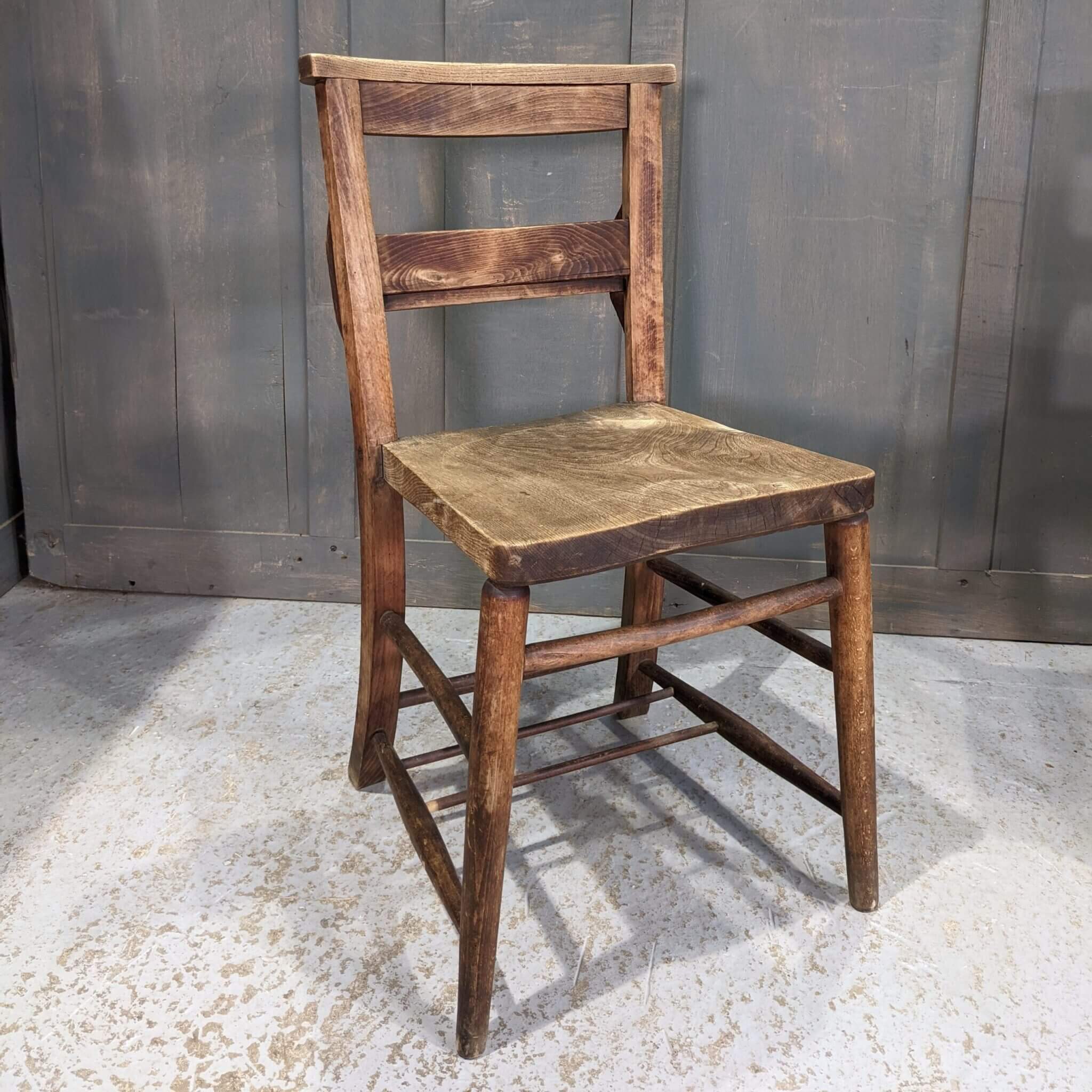 Small Batch Weathered Looking Antique Chapel Chairs (SOLD) Antique
