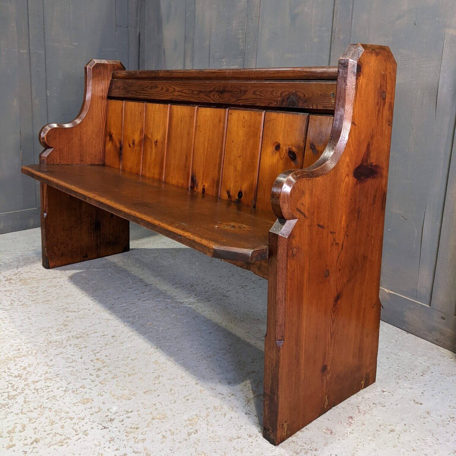 Late Victorian Pitch Pine Church Chapel Pews Benches from St
