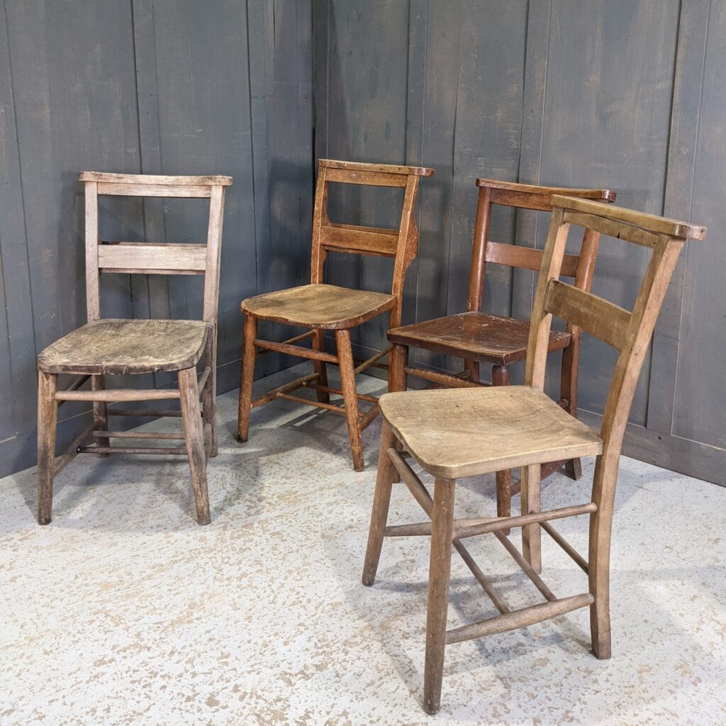 Harlequin Set of 4 'Classic' Different Coloured Church Chapel Chairs VI ...