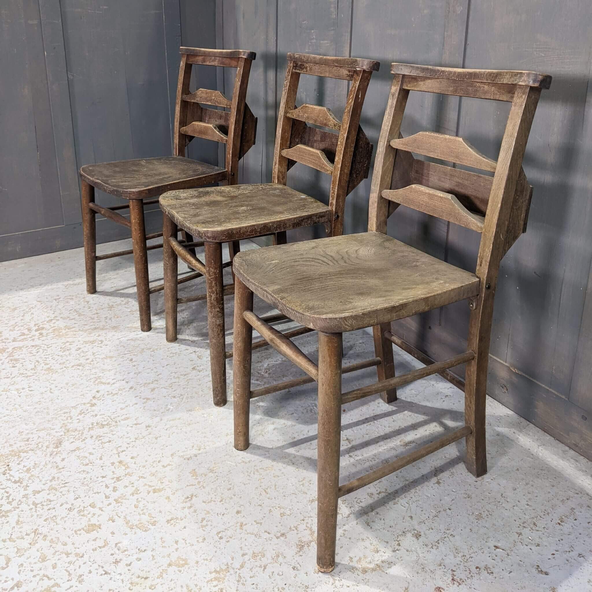 Last 3 Tooting Elm & Beech Church Chapel Chairs (SOLD) - Antique Church ...