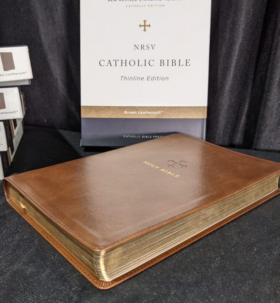 Unused Boxed NRSV Catholic Bibles 'Thinline Edition' in 'Brown ...