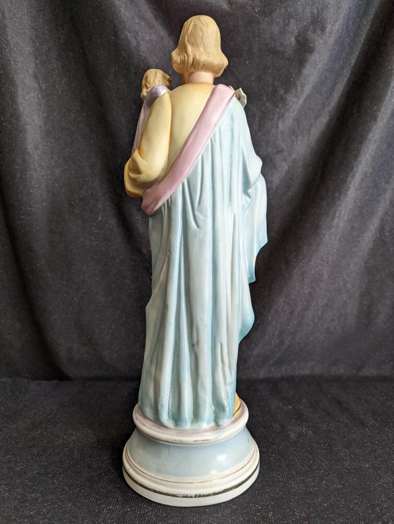 Handpainted Vintage French Porcelain Religious Statue of St Joseph ...