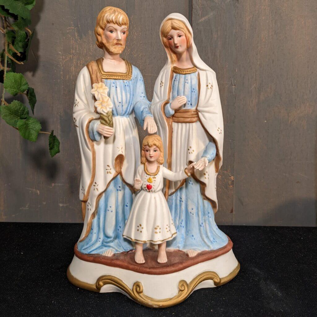 Modern Bisque Porcelain Religious Statue Fairing Portraying a Very