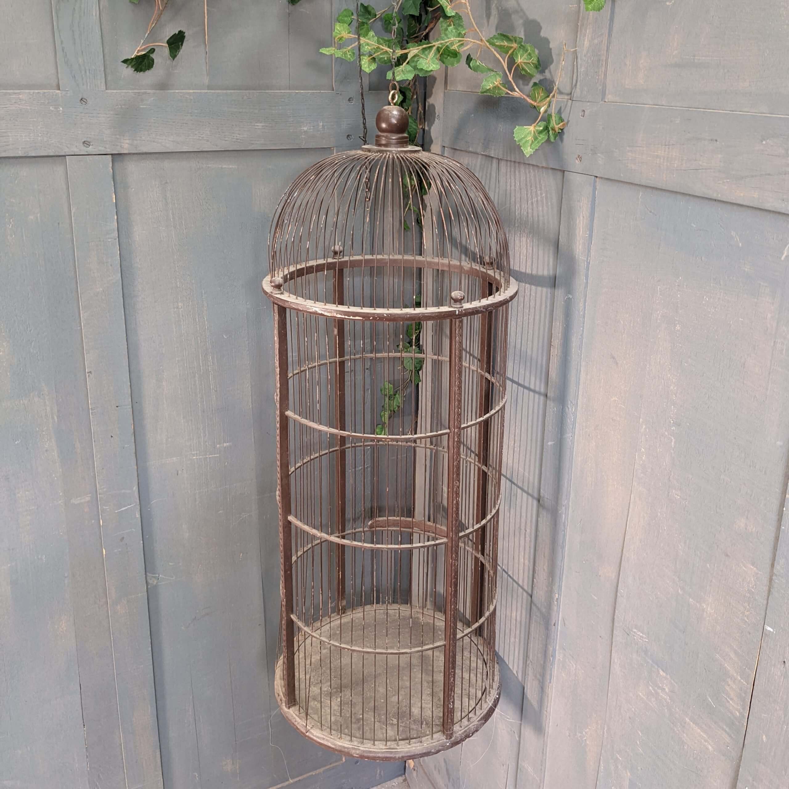 antique hanging bird cage