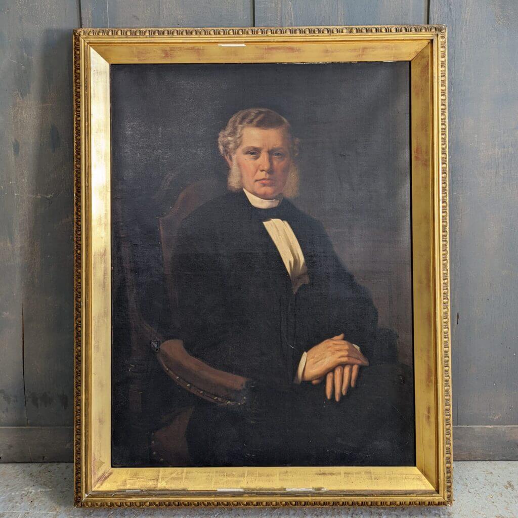 Large Original Victorian Oil Painting of an Unknown Clergyman (SOLD ...