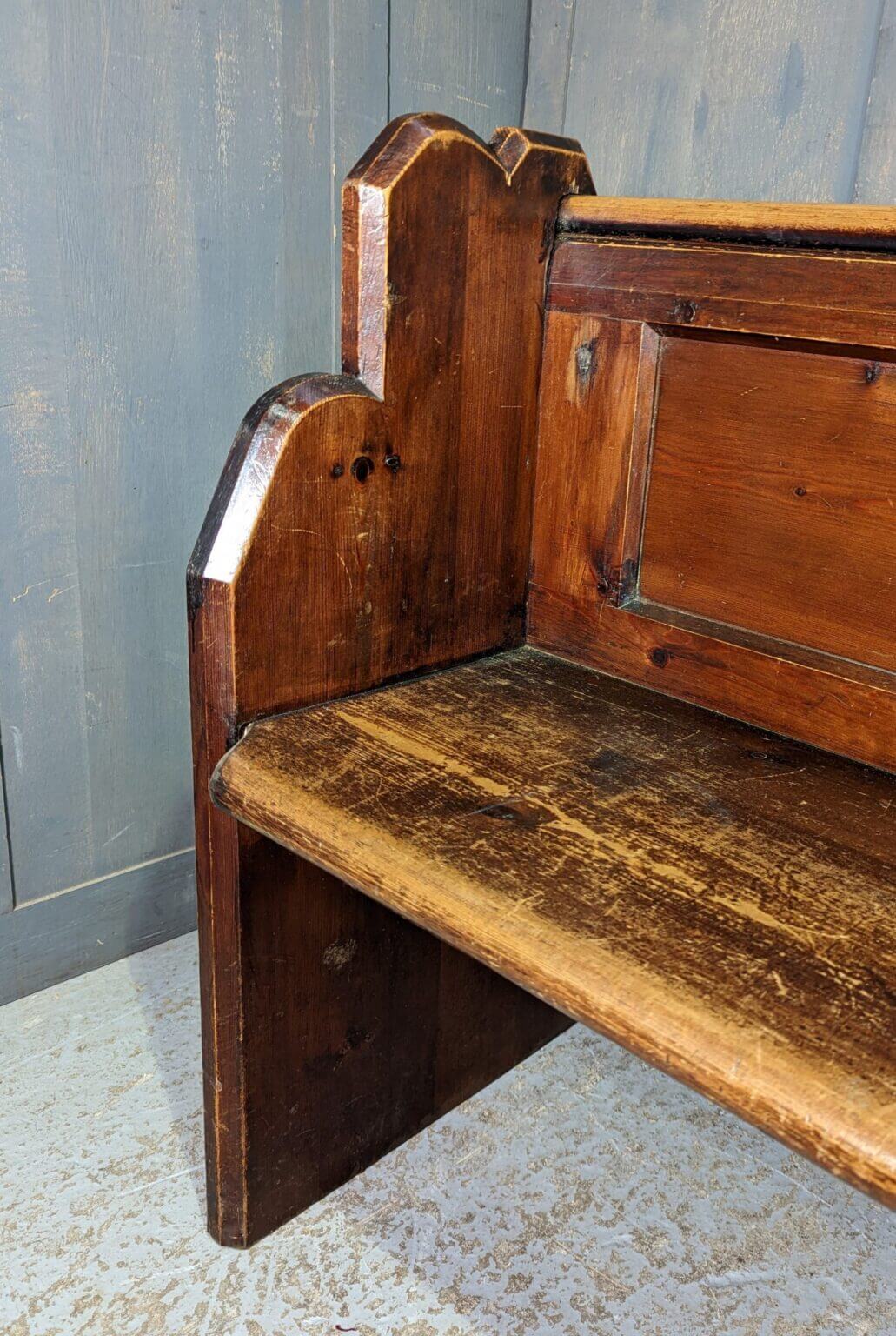 Victorian Panel Back Pine Pews with Curved Ends from St Nicholas Great
