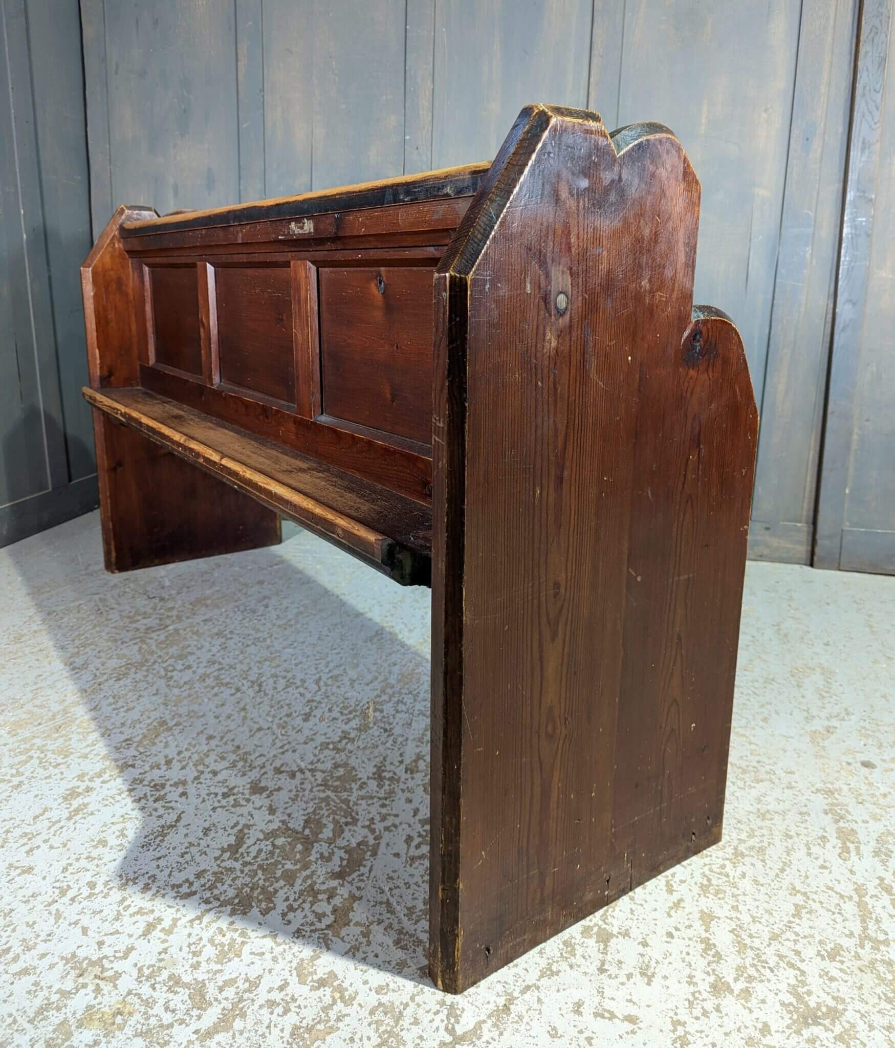 Victorian Panel Back Pine Pews with Curved Ends from St Nicholas Great