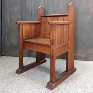 Mid-Century Stylish Oak Church Readers Chairs Pews from St Barnabas Norwich
