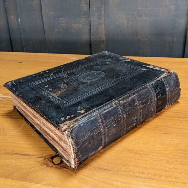 Leather Bound 1861 Antique Welsh Bible 'Y Bibl Cyssergr-lan'