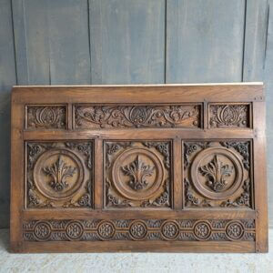 Highly Carved Vintage Belle Epoque Style Oak Feature Panel