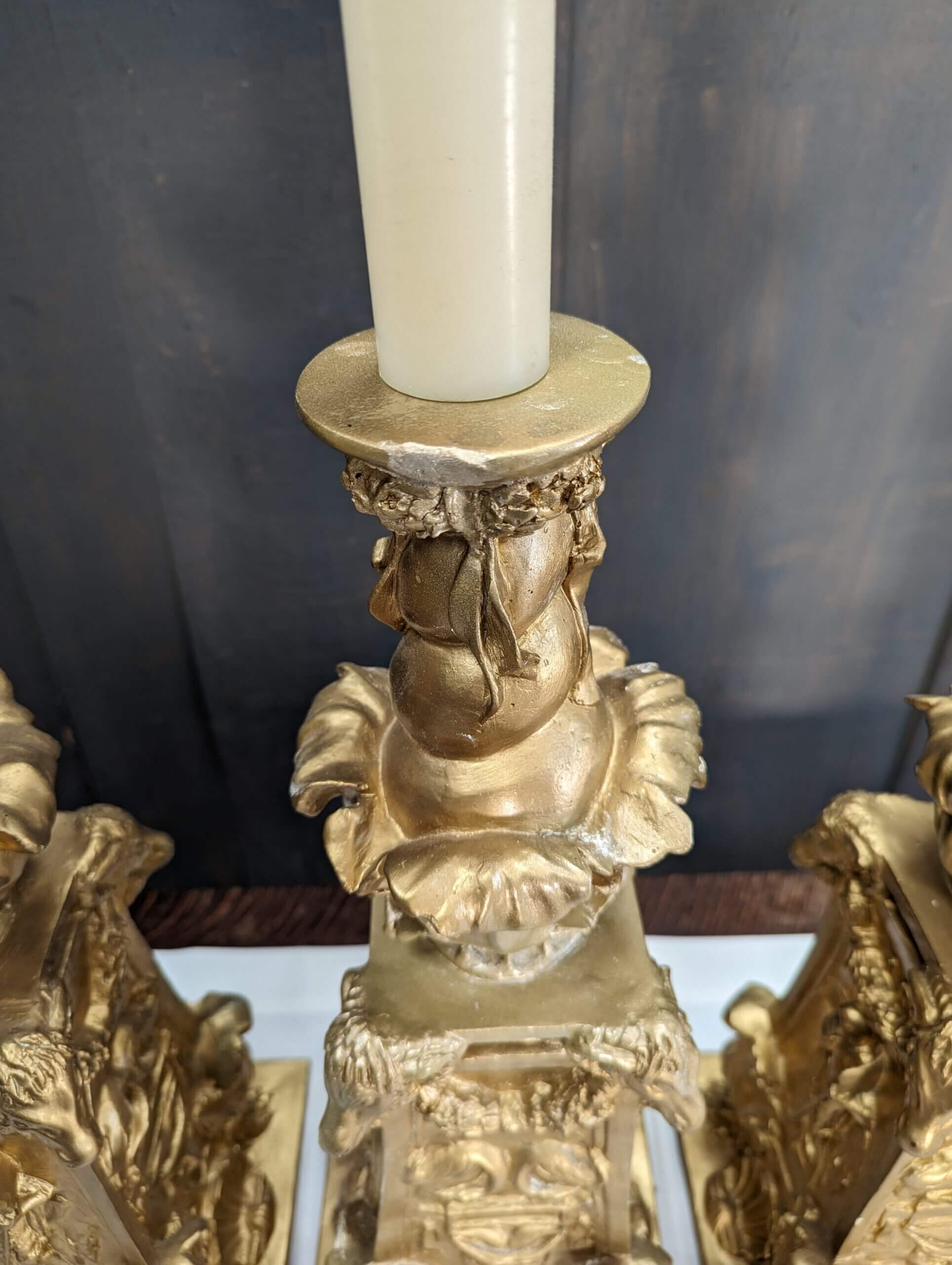 How to Make Plaster of Paris Pumpkin Candle Holders - Gilded Stork