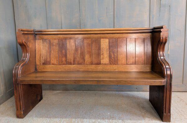 1876 Heavy Oak Church Choir Pews Benches from St Mary's Ely - Image 2