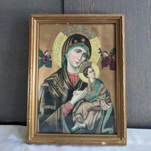 Our Lady of Perpetual Help Gold Framed Vintage Print