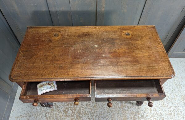 Victorian Two Drawer Occasional Table Desk from a Nun's Bedroom at Deal Convent