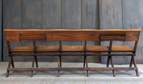 Oak 1930’s Classic Folding Benches 5 Seater