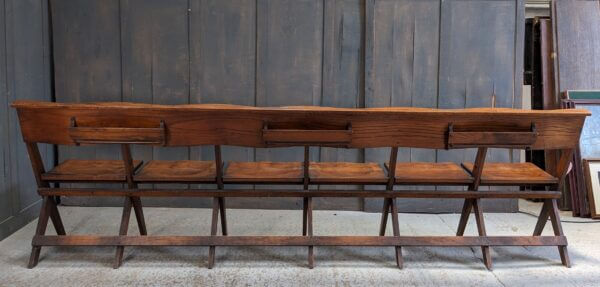Oak 1930’s Classic Folding Benches 6 Seater