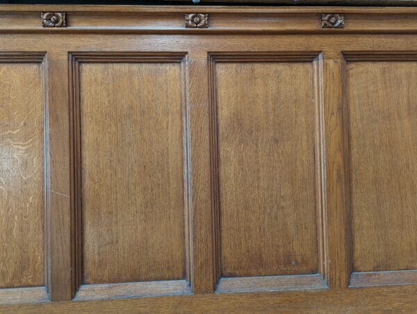 11m Run of Solid Oak Dado Height Fielded Panel Panelling with English Roses