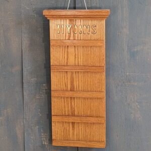 Simple Mid-Century Oak Hymn Board from Deal Convent