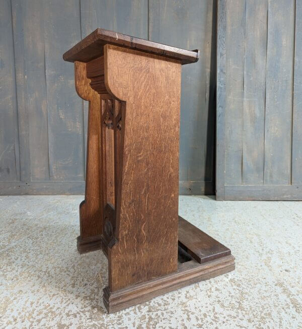 Late Gothic Vintage Oak Smaller Size Church Prayer Desk Prie Dieu from Northop Hall