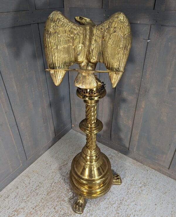 Antique Full Size Brass Eagle Lectern from St Mary's Northop Hall