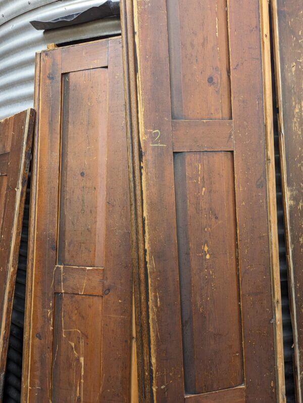 Victorian 1870's Pine & Oak Pew Seat & Panel Panelled Panelling Back