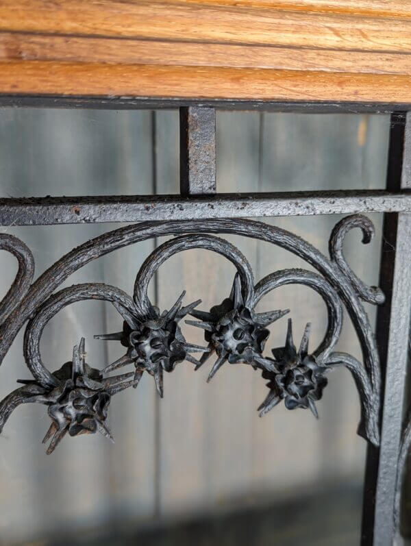 Remarkable 1911 'Crown of Thorns' Iron & Oak Gothic Altar Rails