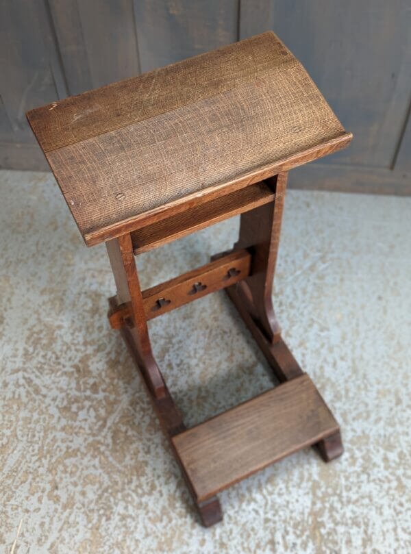 Vintage Oak Prie Dieu Prayer Desk from St Christopher's Sparkhill