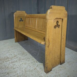 Antique Faux Oak Painted Pews from the Old Mining Church of Ebenezer Baptist Coalville
