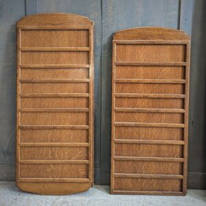 1950's Mid Century Vintage Oak Hymn Boards from St Christopher's Sparkhill