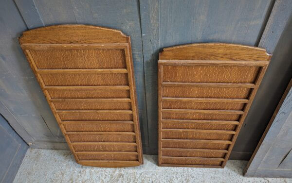 1950's Mid Century Vintage Oak Hymn Boards from St Christopher's Sparkhill