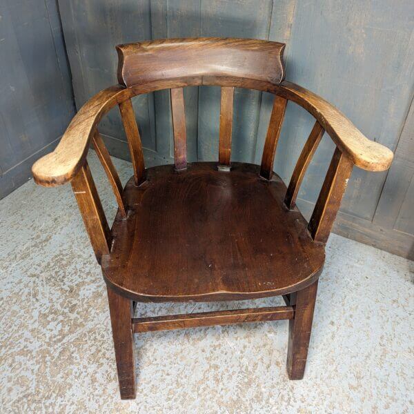 1930's Vintage Elm & Beech Office Chair from Deal Convent