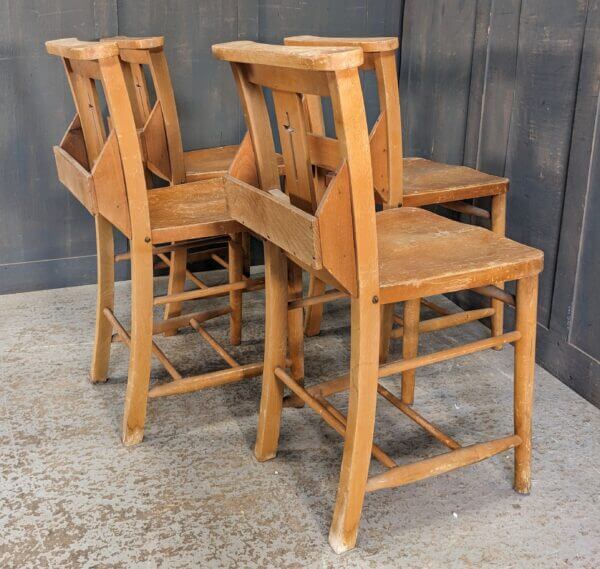 Set of 4 Scruffy but Strong Crossback Church Chapel Chairs