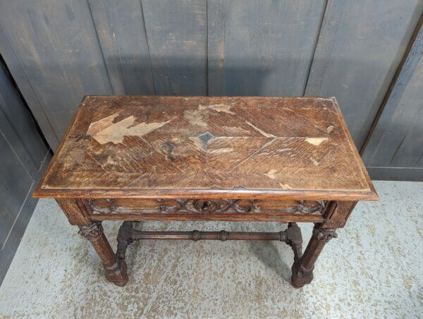 Highly Carved Beautiful Small Occasional Table with Poor Top
