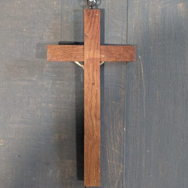 Vintage Oak Plastic Small Crucifix