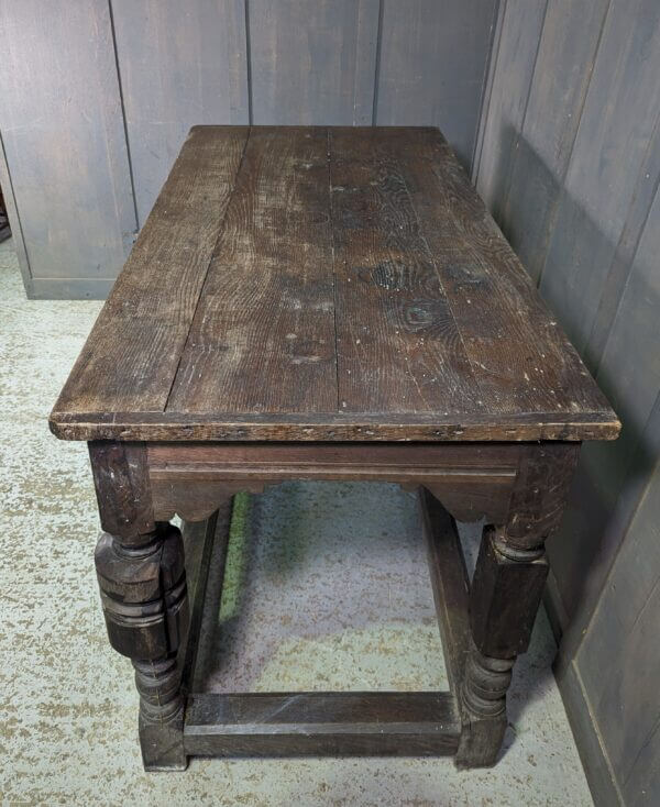 17th Style Antique Oak Refectory Table Altar Conversion