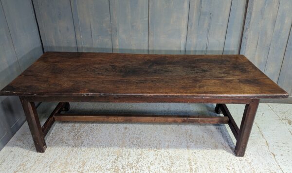 Long Large 18th Century Oak Refectory Table with Later Additions