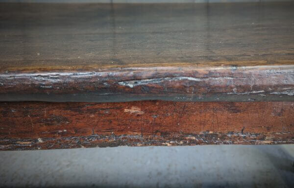 Long Large 18th Century Oak Refectory Table with Later Additions